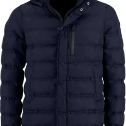 Fynch-Hatton Modern Fit Herren Parka Kapuze (abnehmbar) Navy