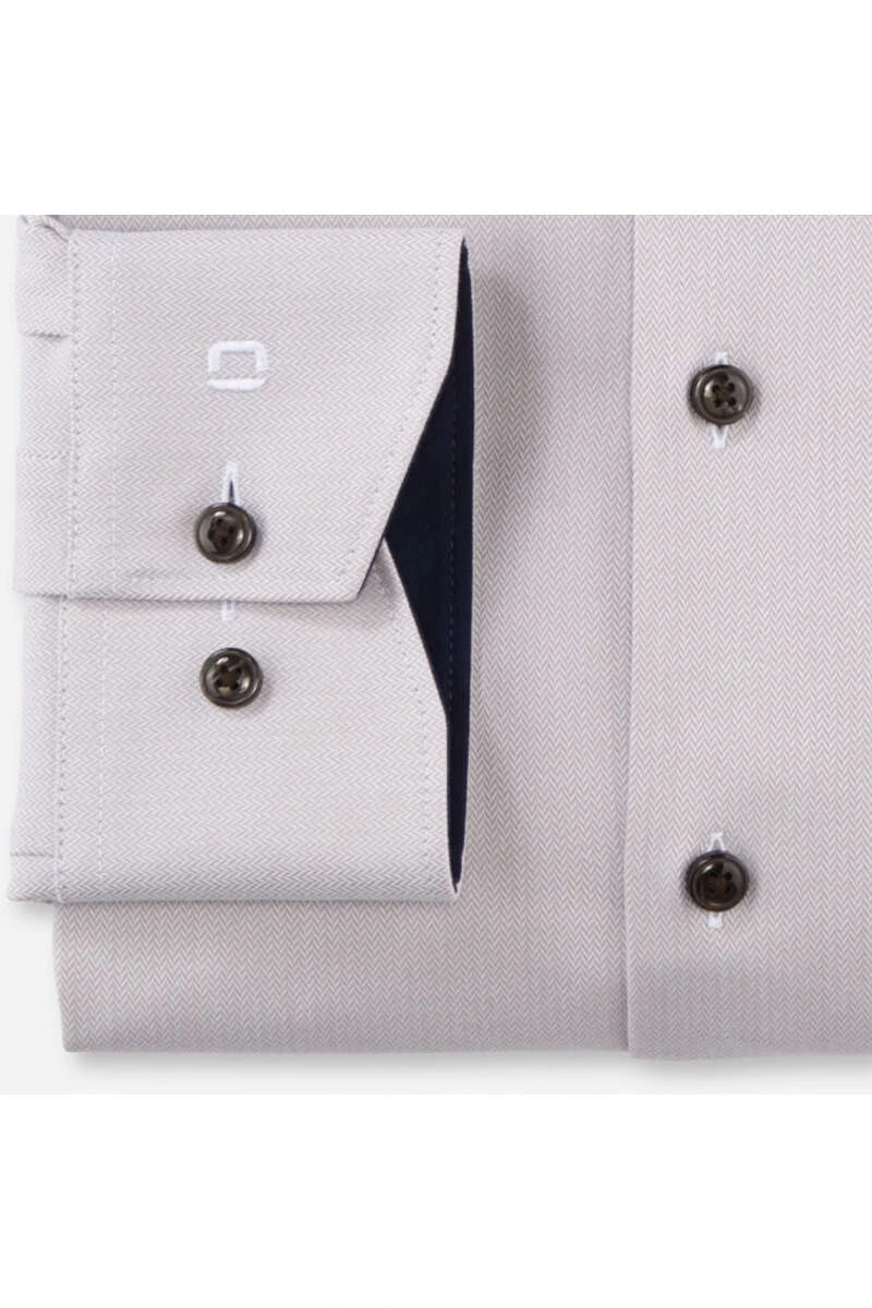 OLYMP Luxor 24/Seven Dynamic Flex Modern Fit Hemd Taupe, Fischgrat 3 OLYMP Luxor 24/Seven Dynamic Flex Modern Fit Hemd Taupe, Fischgrat – Bild 3