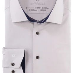 OLYMP Luxor 24/Seven Dynamic Flex Modern Fit Hemd Taupe, Fischgrat