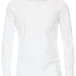 Venti Jerseyflex Body Fit Jerseyhemd Weiss, Einfarbig