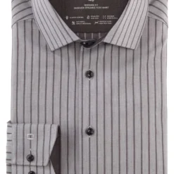 OLYMP Luxor 24/Seven Dynamic Flex Modern Fit Hemd Silber/grau, Gestreift