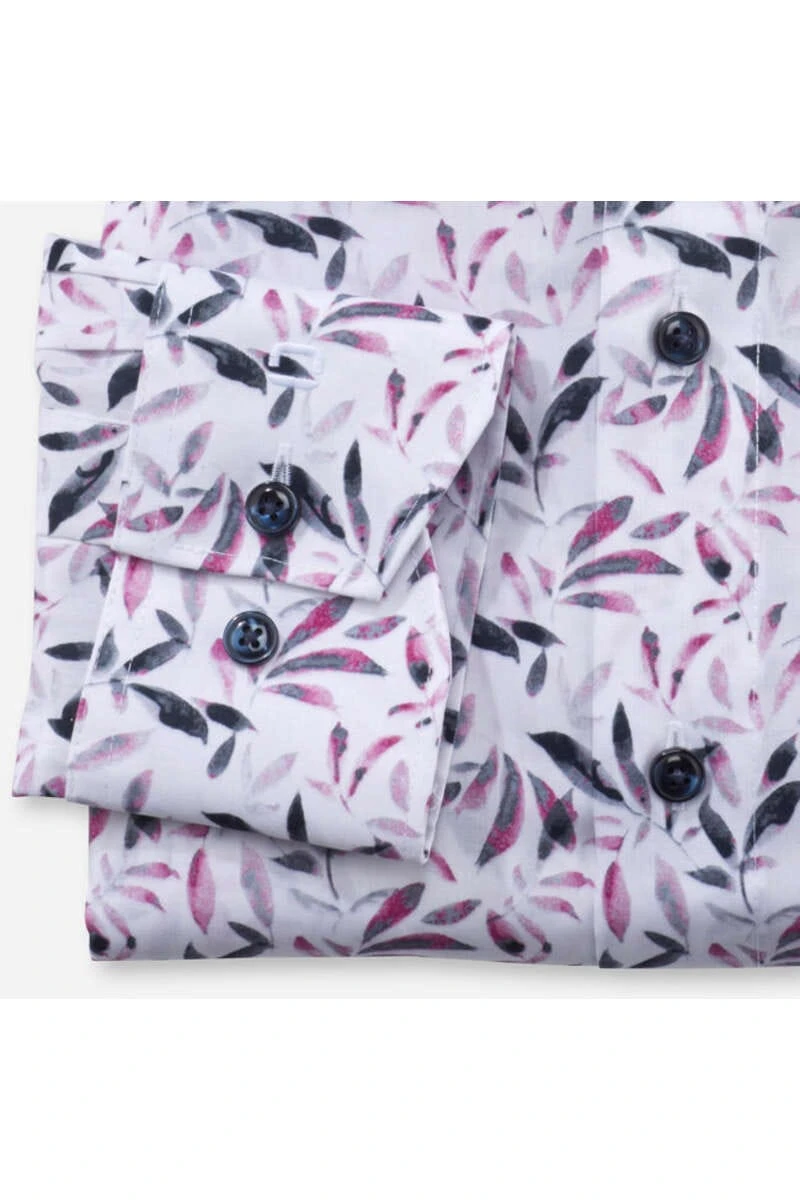 OLYMP Luxor Modern Fit Hemd Pink/weiss, Gemustert 3 OLYMP Luxor Modern Fit Hemd Pink/weiss, Gemustert – Bild 3