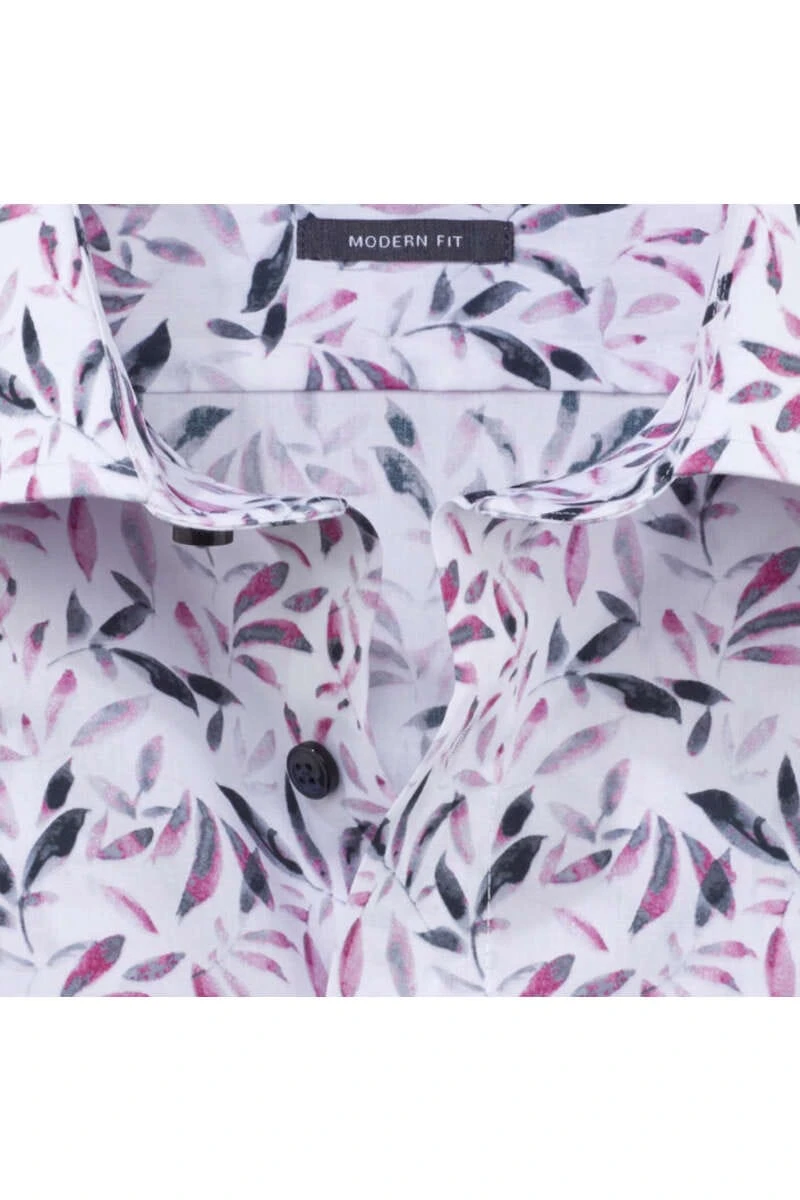 OLYMP Luxor Modern Fit Hemd Pink/weiss, Gemustert 4 OLYMP Luxor Modern Fit Hemd Pink/weiss, Gemustert – Bild 4