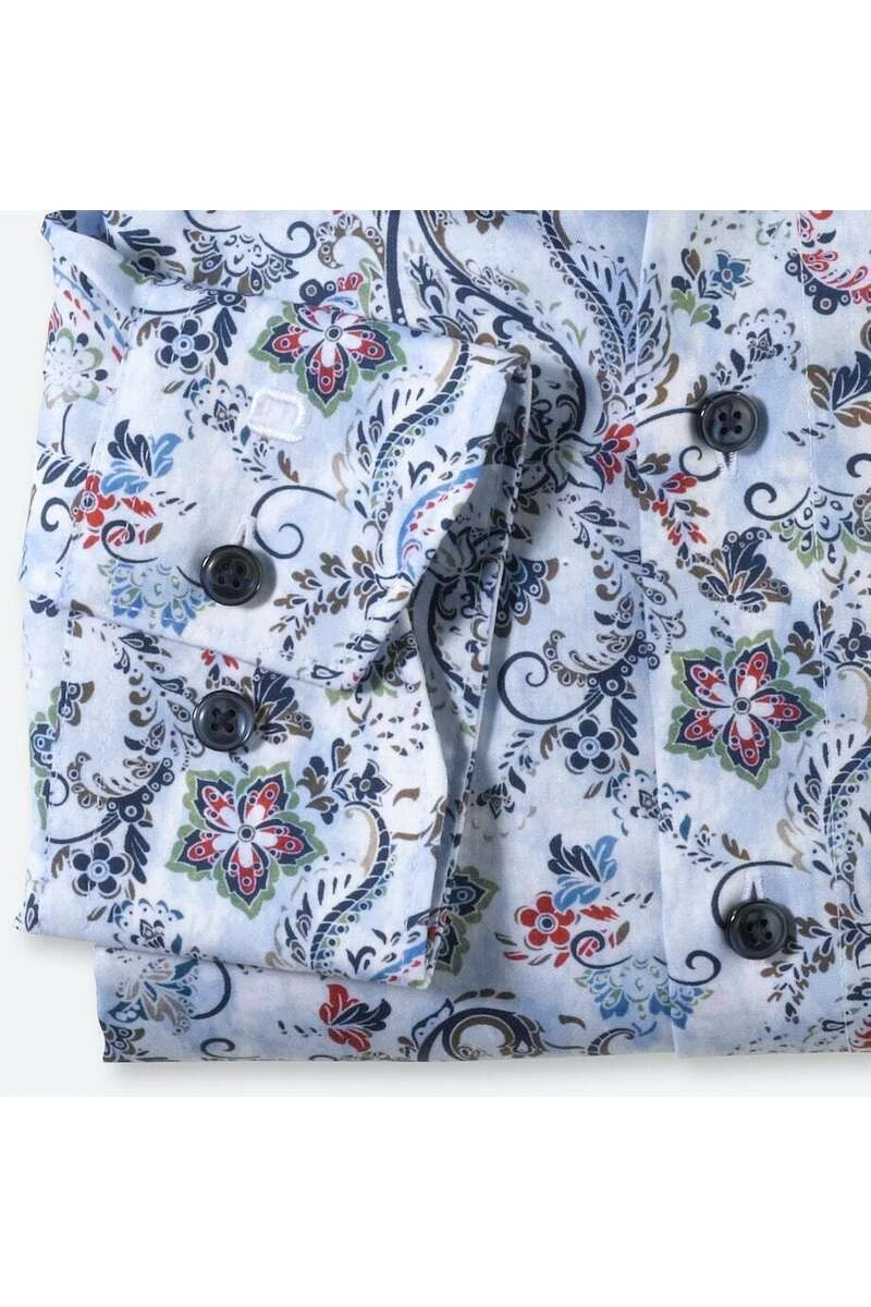 OLYMP Luxor Modern Fit Hemd Hellblau, Gemustert 4 OLYMP Luxor Modern Fit Hemd Hellblau, Gemustert – Bild 4