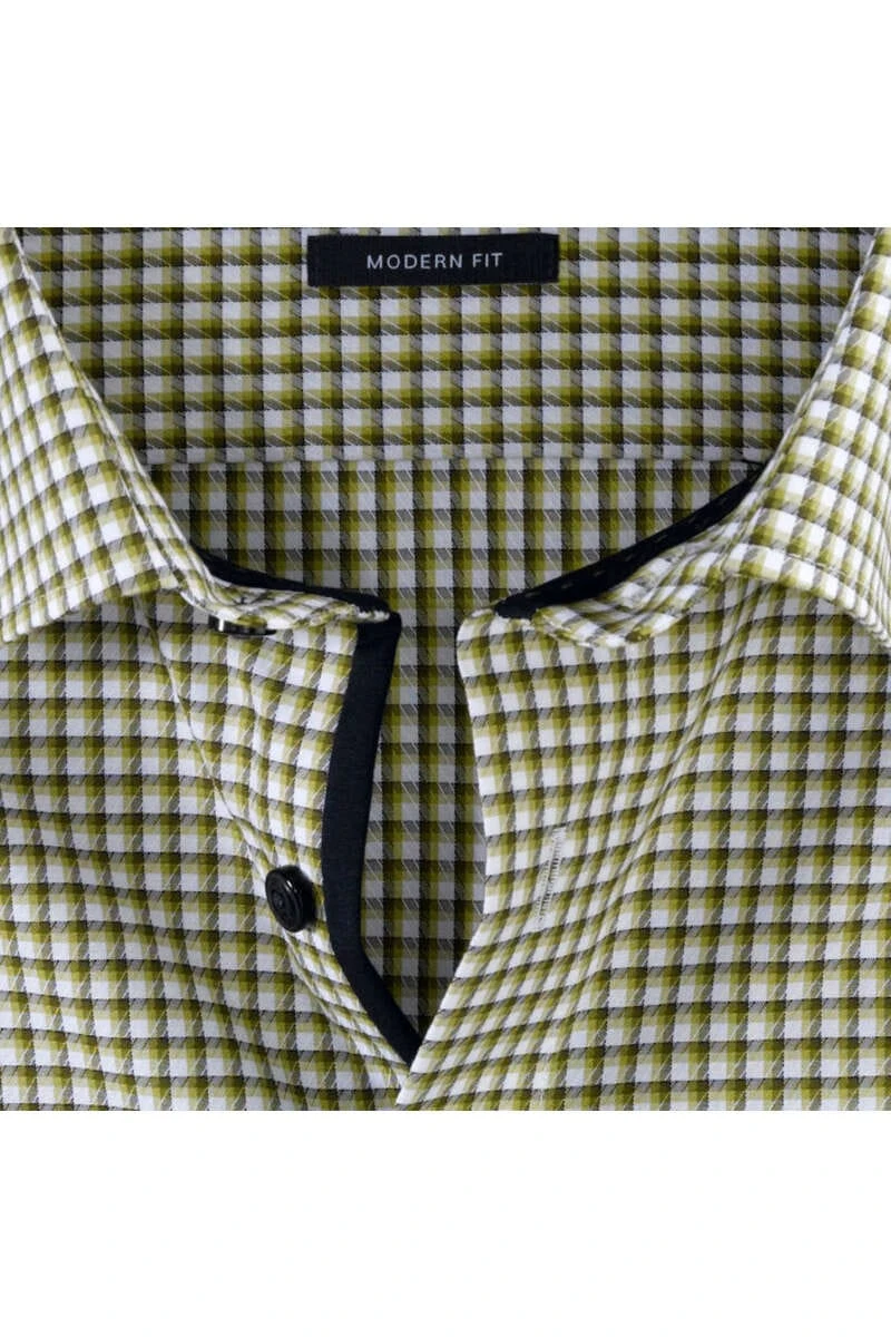 OLYMP Luxor Modern Fit Hemd Lindgrün, Kariert 4 OLYMP Luxor Modern Fit Hemd Lindgrün, Kariert – Bild 4