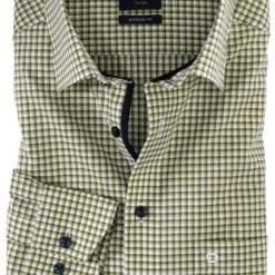 OLYMP Luxor Modern Fit Hemd Lindgrün, Kariert