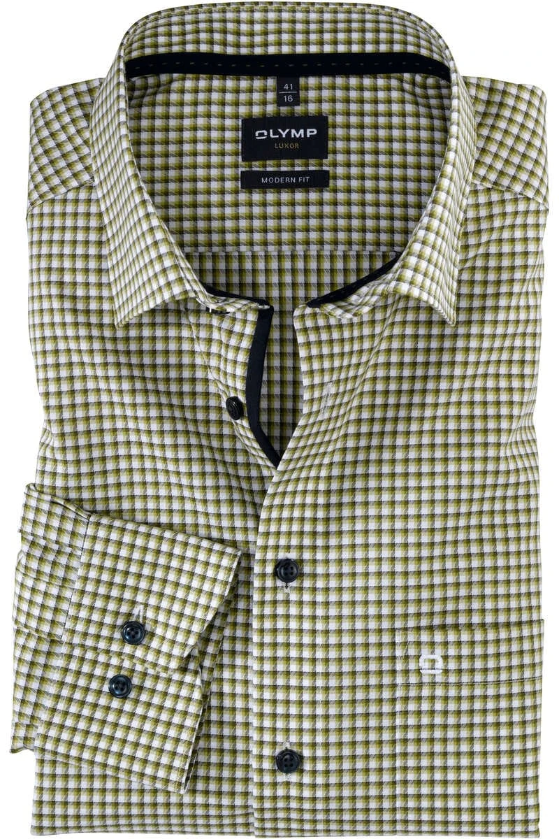 OLYMP Luxor Modern Fit Hemd Lindgrün, Kariert 1 OLYMP Luxor Modern Fit Hemd Lindgrün, Kariert