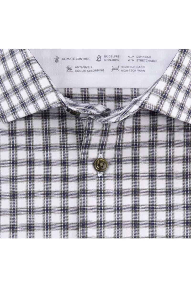 OLYMP Luxor 24/Seven Dynamic Flex Modern Fit Hemd Grün/weiss, Kariert 4 OLYMP Luxor 24/Seven Dynamic Flex Modern Fit Hemd Grün/weiss, Kariert – Bild 4