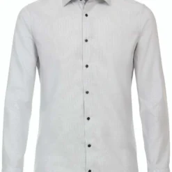 Venti Modern Fit Hemd Grau/weiss, Gemustert