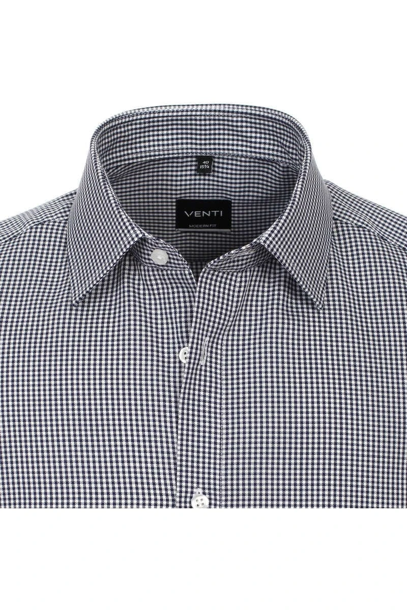 Venti Modern Fit Hemd Navy, Kariert 2 Venti Modern Fit Hemd Navy, Kariert – Bild 2