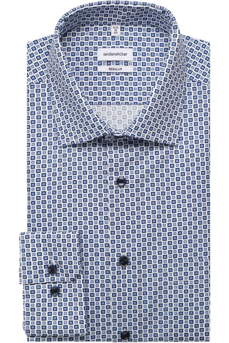 Seidensticker Regular Fit Hemd Blau, Gemustert 1 Seidensticker Regular Fit Hemd Blau, Gemustert