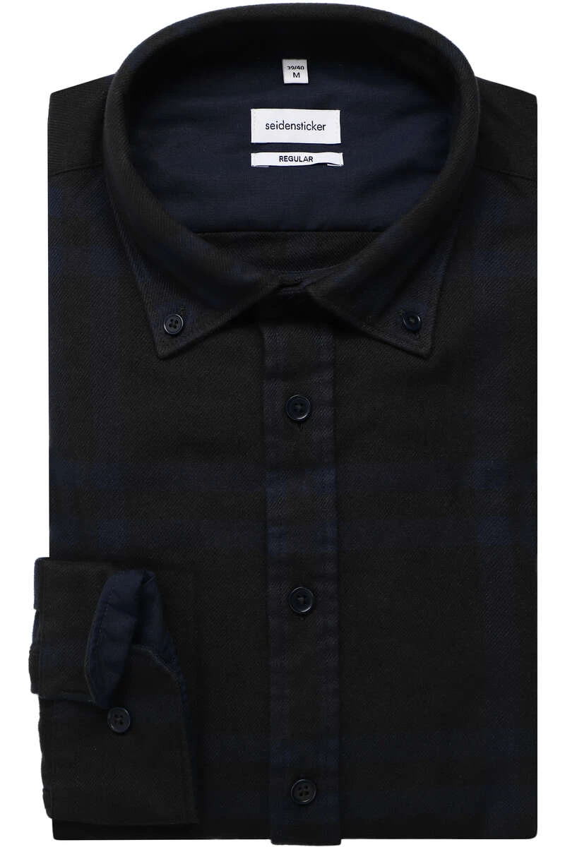 Seidensticker Smart Casual Regular Fit Hemd Blau, Kariert 1 Seidensticker Smart Casual Regular Fit Hemd Blau, Kariert