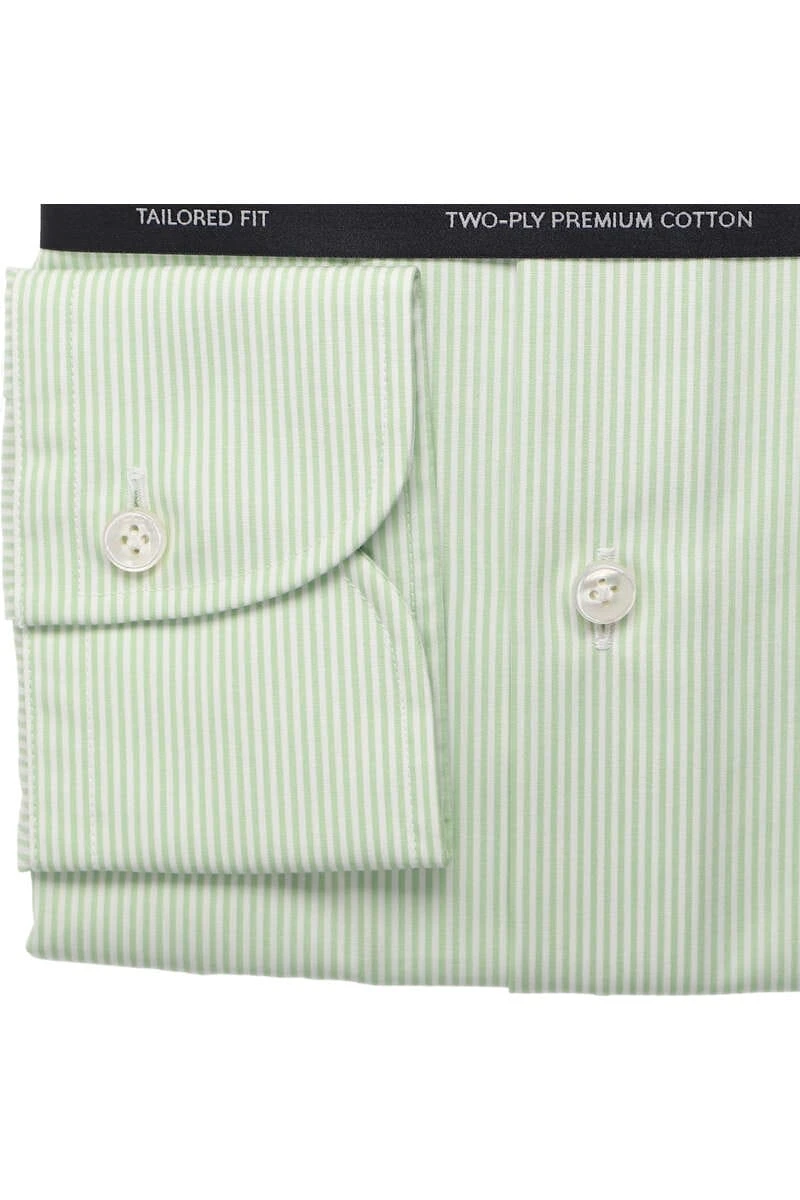 OLYMP SIGNATURE Tailored Fit Hemd Grün/weiss, Gestreift 3 OLYMP SIGNATURE Tailored Fit Hemd Grün/weiss, Gestreift – Bild 3