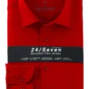 OLYMP Level Five 24/Seven Body Fit Jerseyhemd Rot, Einfarbig