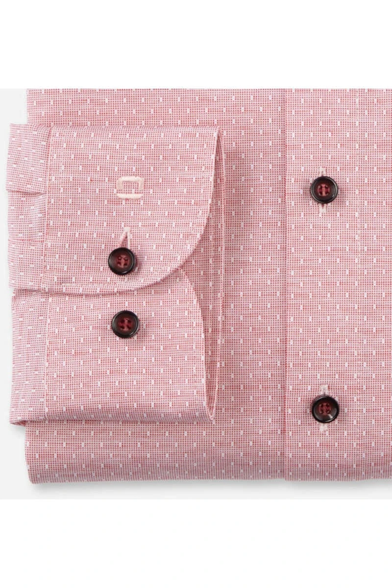 OLYMP Level Five 24/Seven Dynamic Flex Body Fit Jerseyhemd Rot, Gemustert 3 OLYMP Level Five 24/Seven Dynamic Flex Body Fit Jerseyhemd Rot, Gemustert – Bild 3