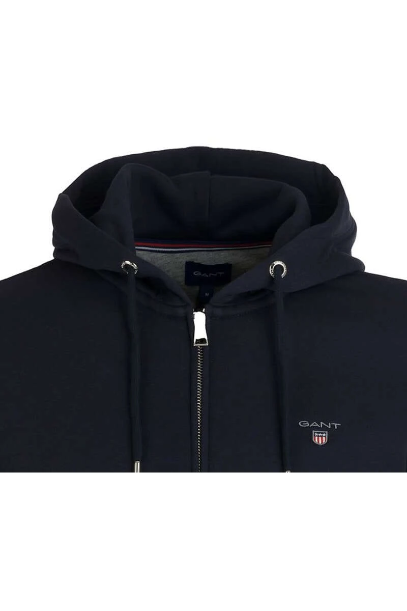 GANT Regular Fit Sweatjacke Mit Kapuze Zip Navy 2 GANT Regular Fit Sweatjacke Mit Kapuze Zip Navy – Bild 2