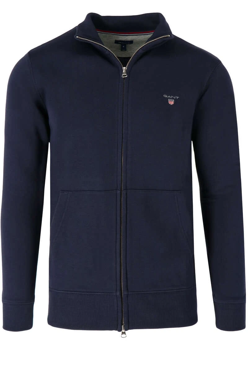 GANT Regular Fit CardiganZip Nachtblau 1 GANT Regular Fit CardiganZip Nachtblau
