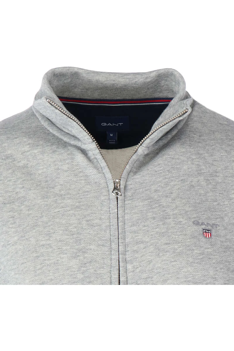 GANT Regular Fit CardiganZip Grau 2 GANT Regular Fit CardiganZip Grau – Bild 2