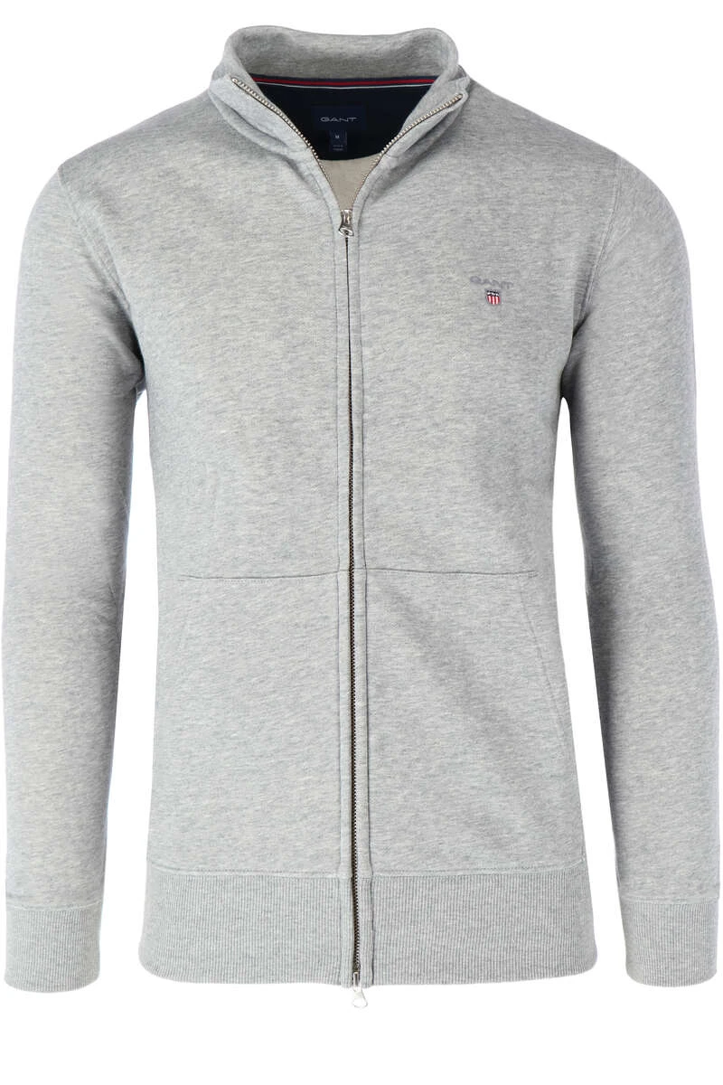 GANT Regular Fit CardiganZip Grau 1 GANT Regular Fit CardiganZip Grau