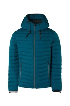 No-Excess No Excess Regular Fit Herren Steppjacke Kapuze Blau