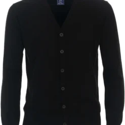 Redmond Casual Regular Fit CardiganKnopfleiste Schwarz