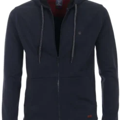 Redmond Casual Regular Fit Sweatjacke Mit Kapuze Zip Blau