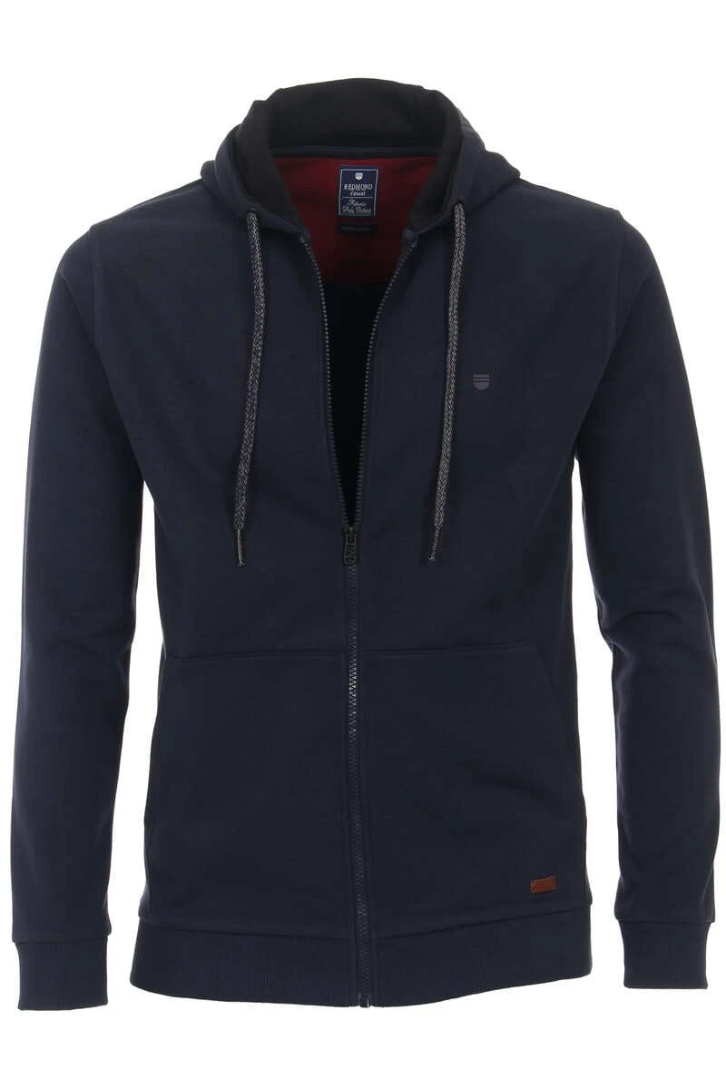 Redmond Casual Regular Fit Sweatjacke Mit Kapuze Zip Blau 1 Redmond Casual Regular Fit Sweatjacke Mit Kapuze Zip Blau