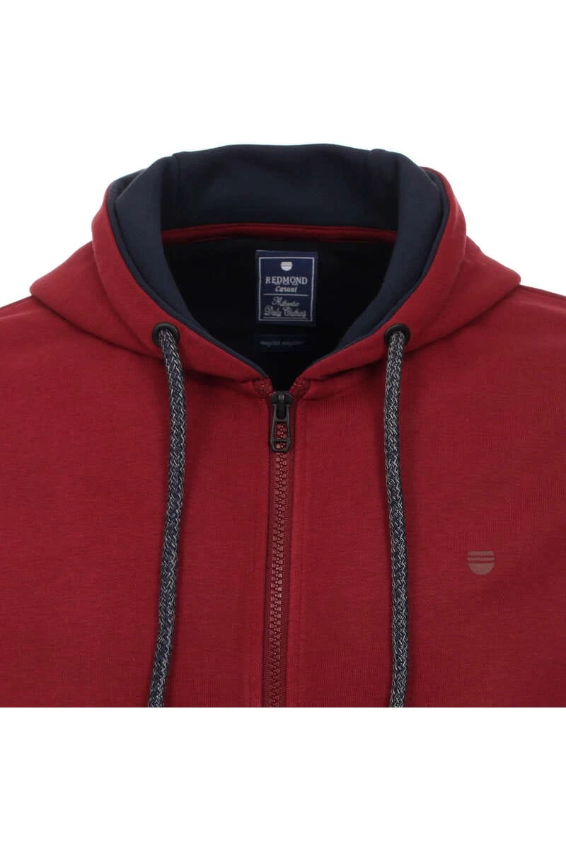 Redmond Casual Regular Fit Sweatjacke Mit Kapuze Zip Rot 2 Redmond Casual Regular Fit Sweatjacke Mit Kapuze Zip Rot – Bild 2