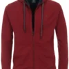 Redmond Casual Regular Fit Sweatjacke Mit Kapuze Zip Rot