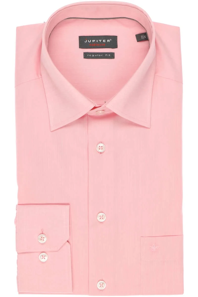 Jupiter Regular Fit Hemd Rosa, Einfarbig 1 Jupiter Regular Fit Hemd Rosa, Einfarbig