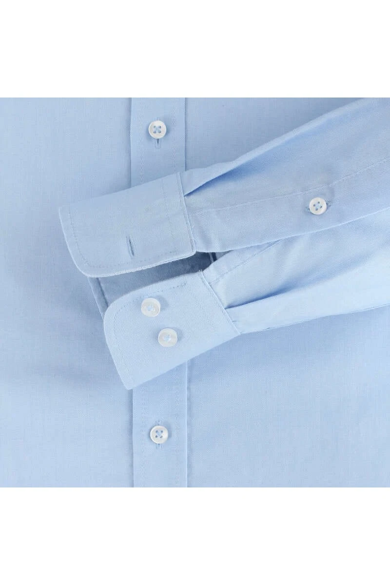 Redmond Casual Regular Fit Hemd Hellblau, Faux-uni 3 Redmond Casual Regular Fit Hemd Hellblau, Faux-uni – Bild 3