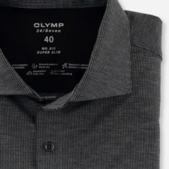 OLYMP No. Six Super Slim Jerseyhemd Schwarz/grau, Gestreift 7 OLYMP No. Six Super Slim Jerseyhemd Schwarz/grau, Gestreift -Angebote Pierre Cardin Store 2516 14 68 1 800