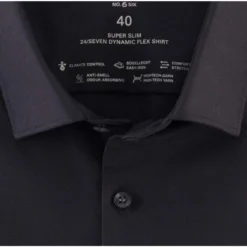 OLYMP No. Six 24/Seven Dynamic Flex Super Slim Jerseyhemd Schwarz, Einfarbig 6 OLYMP No. Six 24/Seven Dynamic Flex Super Slim Jerseyhemd Schwarz, Einfarbig -Angebote Pierre Cardin Store 2526 24 68 4 800