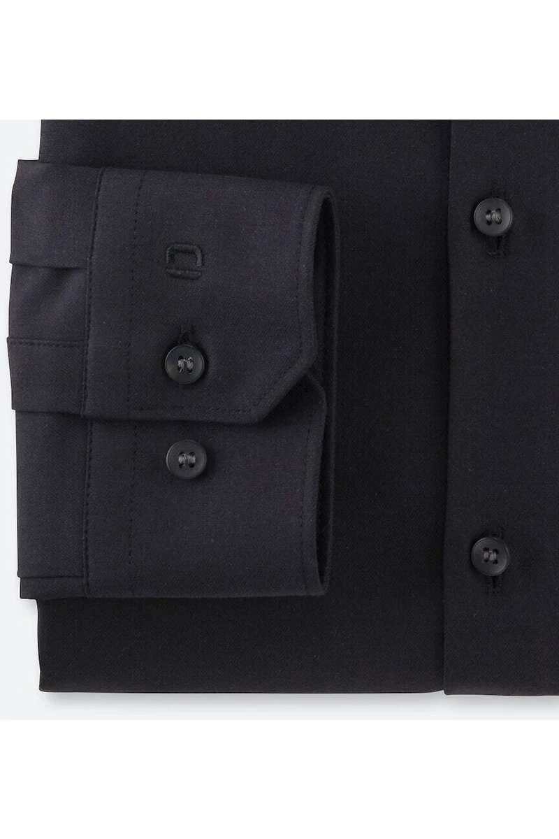 OLYMP No. Six 24/Seven Dynamic Flex Super Slim Jerseyhemd Schwarz, Einfarbig 4 OLYMP No. Six 24/Seven Dynamic Flex Super Slim Jerseyhemd Schwarz, Einfarbig – Bild 4