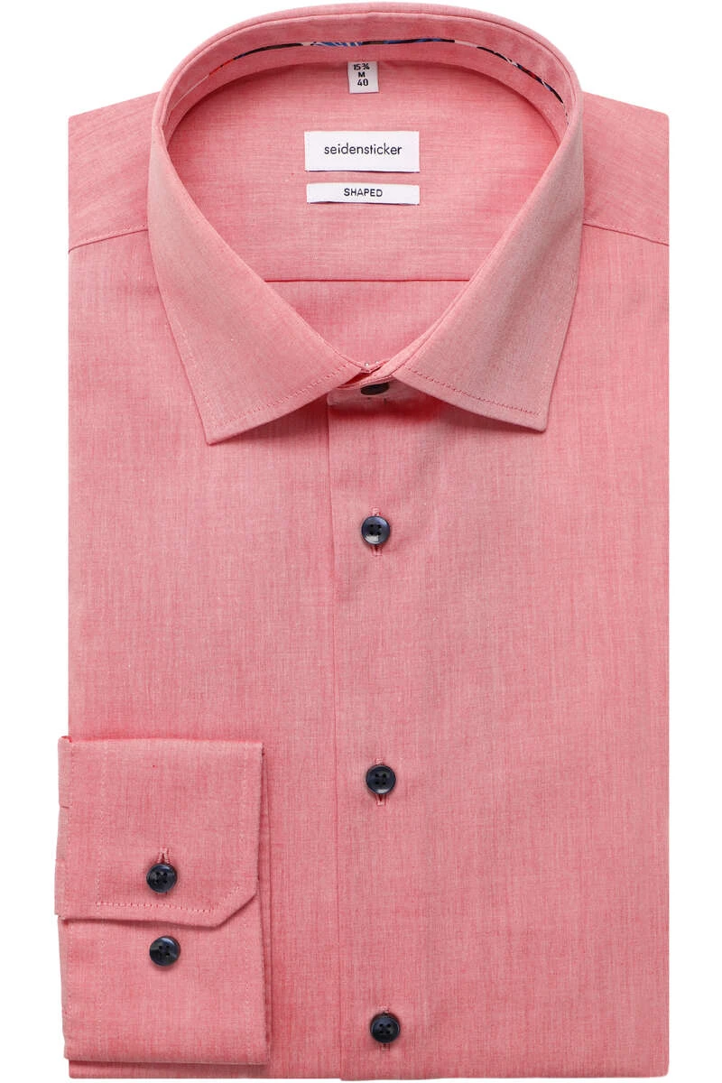 Seidensticker Shaped Hemd Rot, Einfarbig 1 Seidensticker Shaped Hemd Rot, Einfarbig