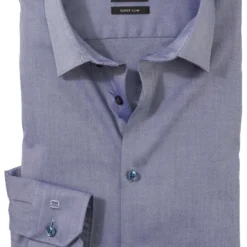 OLYMP No. Six Super Slim Hemd Nürnbergerblau, Faux-uni