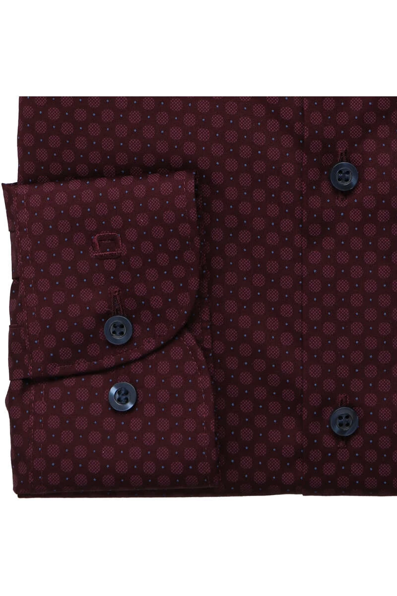 OLYMP Level Five Body Fit Hemd Granat, Gemustert 3 OLYMP Level Five Body Fit Hemd Granat, Gemustert – Bild 3