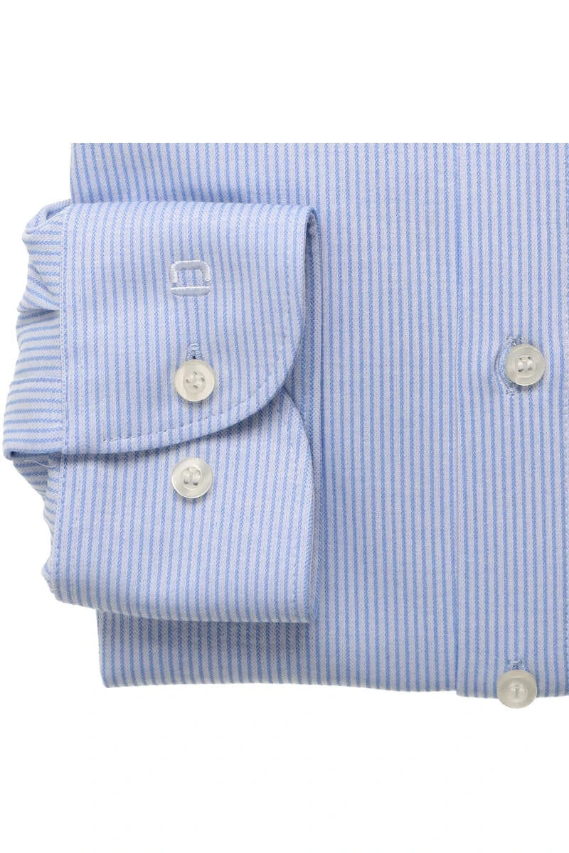 OLYMP Level Five 24/Seven Body Fit Jerseyhemd Bleu, Gestreift 3 OLYMP Level Five 24/Seven Body Fit Jerseyhemd Bleu, Gestreift – Bild 3