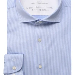 OLYMP Level Five 24/Seven Body Fit Jerseyhemd Bleu, Gestreift