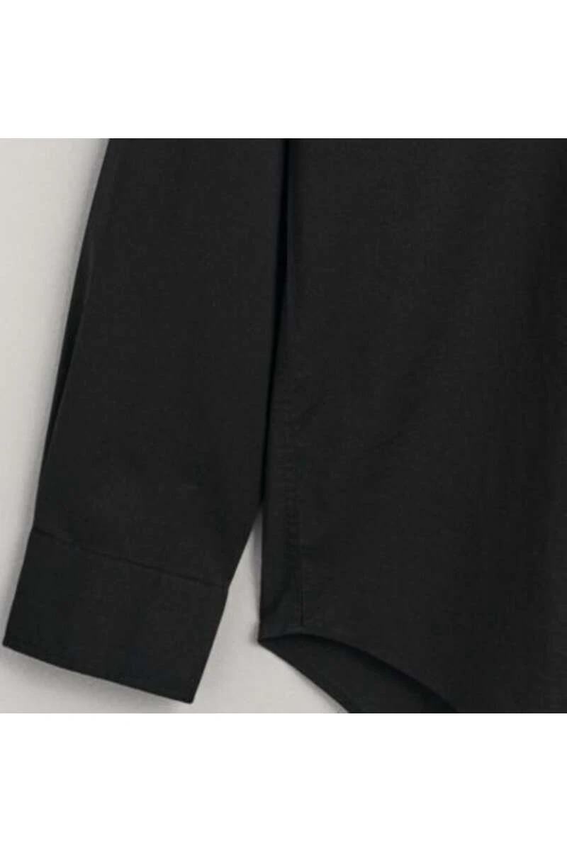 GANT Regular Fit Hemd Schwarz, Einfarbig 3 GANT Regular Fit Hemd Schwarz, Einfarbig – Bild 3