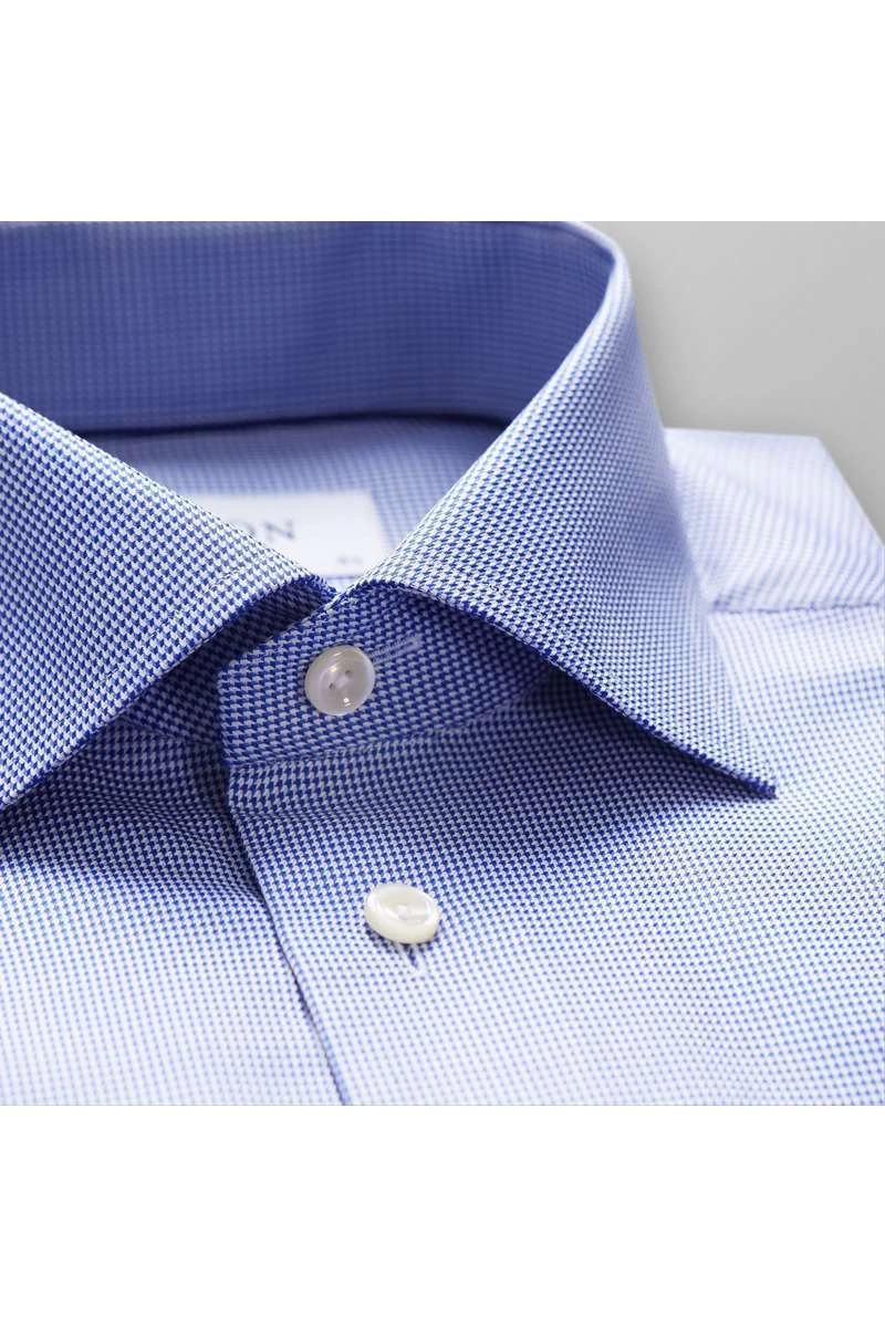 ETON Slim Fit Hemd Blau/weiss, Strukturiert 2 ETON Slim Fit Hemd Blau/weiss, Strukturiert – Bild 2
