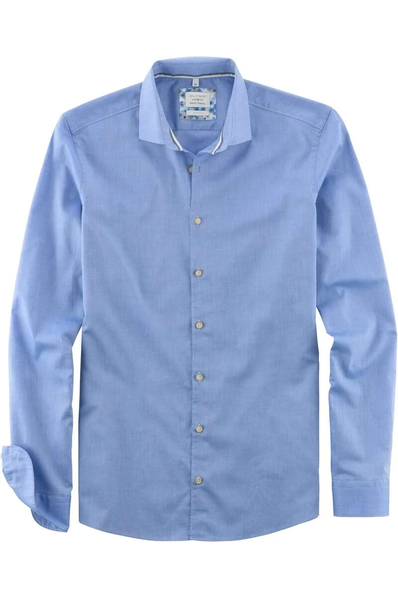 OLYMP Level Five Smart Casual Body Fit Hemd Bleu, Einfarbig 1 OLYMP Level Five Smart Casual Body Fit Hemd Bleu, Einfarbig