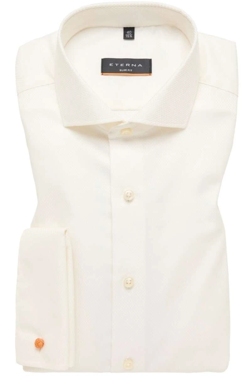 ETERNA Slim Fit Hemd Beige, Strukturiert 1 ETERNA Slim Fit Hemd Beige, Strukturiert