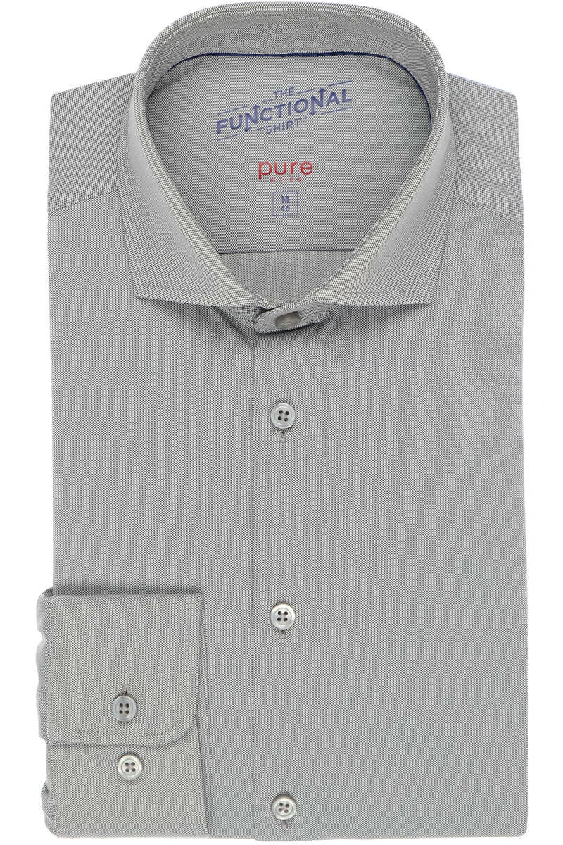 Pure Functional Slim Fit Jerseyhemd Grau, Einfarbig 1 Pure Functional Slim Fit Jerseyhemd Grau, Einfarbig