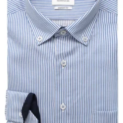 ETERNA Comfort Fit Hemd Blau, Gestreift