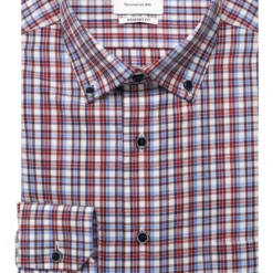 ETERNA Comfort Fit Hemd Bordeaux, Kariert