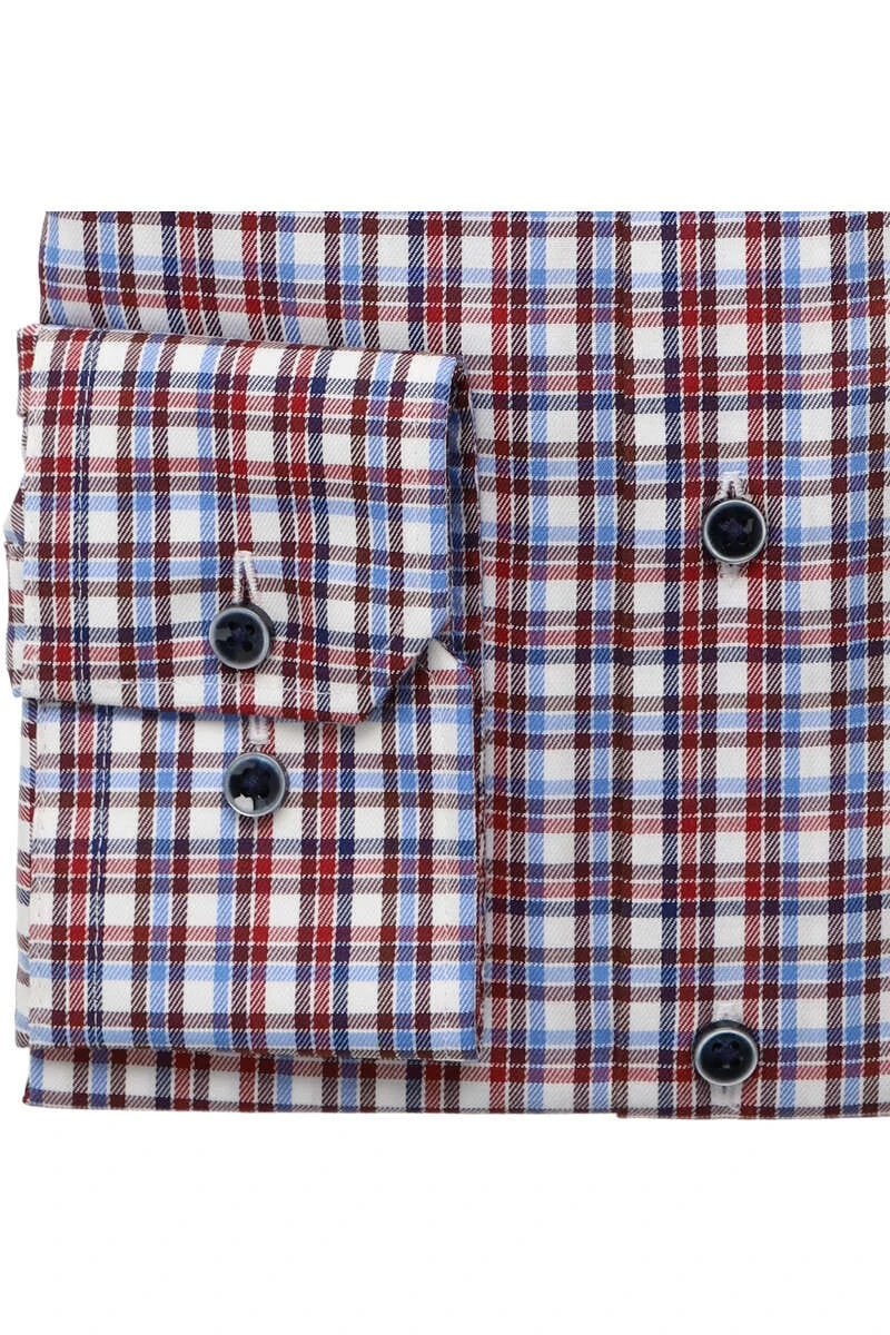 ETERNA Modern Fit Hemd Bordeaux, Kariert 3 ETERNA Modern Fit Hemd Bordeaux, Kariert – Bild 3