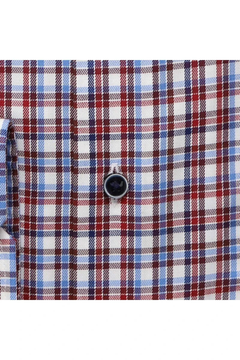 ETERNA Modern Fit Hemd Bordeaux, Kariert 4 ETERNA Modern Fit Hemd Bordeaux, Kariert – Bild 4