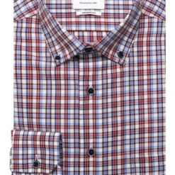 ETERNA Modern Fit Hemd Bordeaux, Kariert