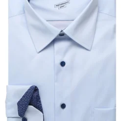 ETERNA Comfort Fit Hemd Hellblau, Einfarbig